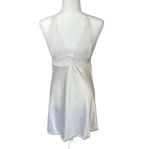 Victoria's Secret Elegant White Floral Lace Slip Dress Size Medium